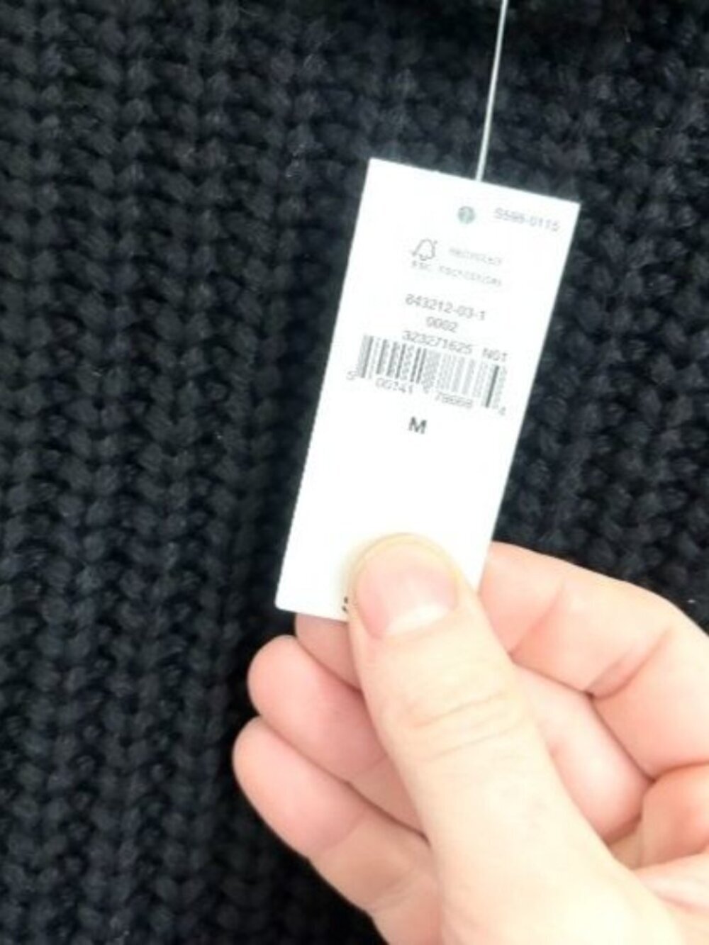 NWT Gap Oversized Mock Neck Ribbed Long Black Sweater - sz Medium - Picture 6 of 12